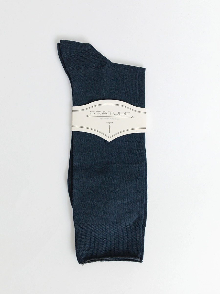 Носки из хлопка темно-синего цвета